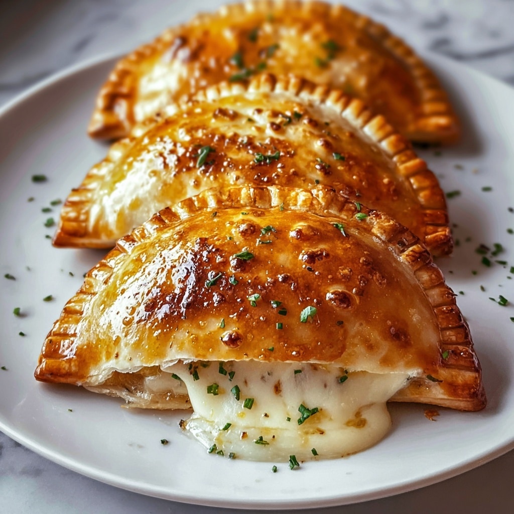 Chicken Alfredo Air Fryer Calzones Recipe - Recipe Image