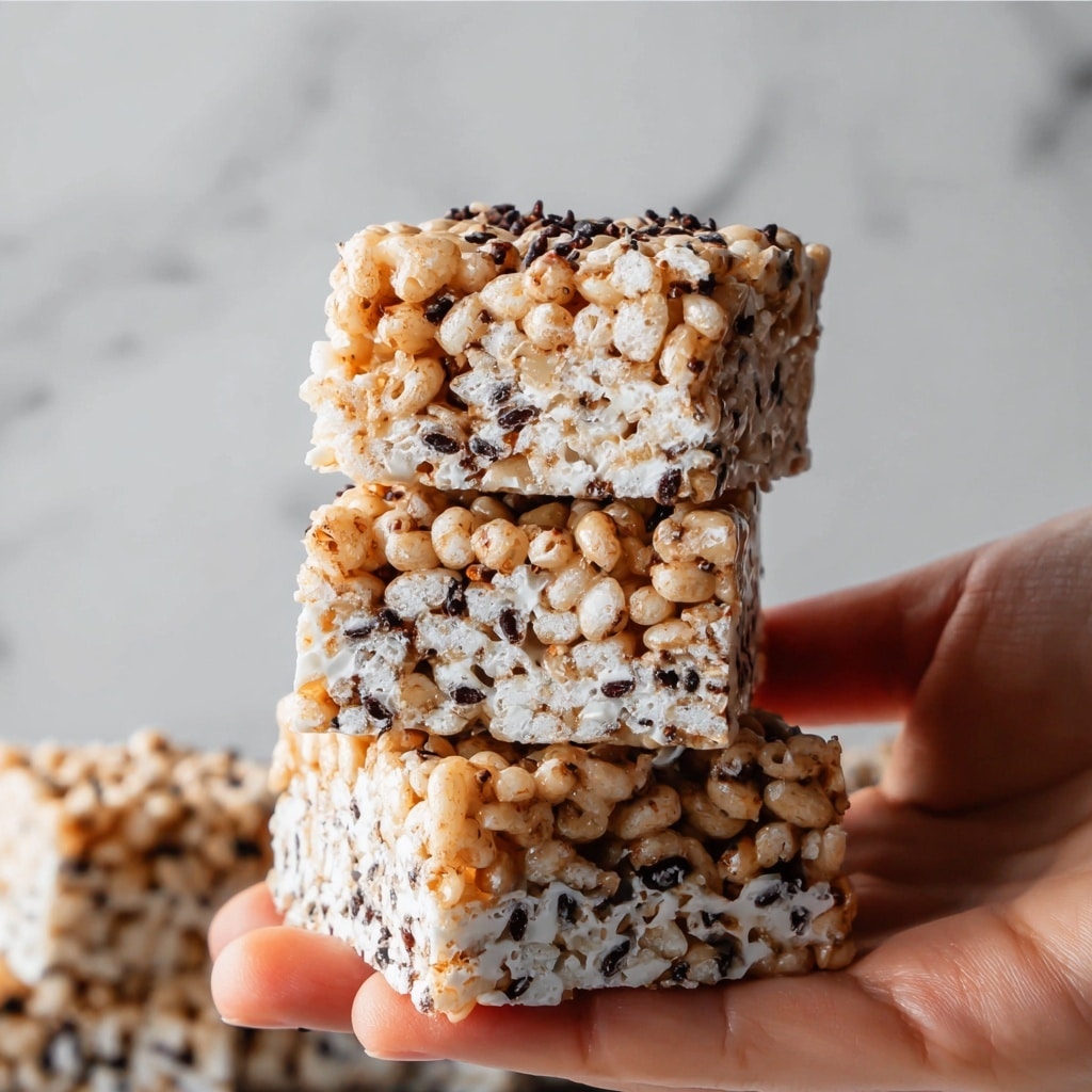 Black Sesame Rice Krispie Treats Recipe - Recipe Image