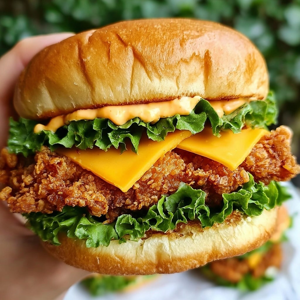 Spicy Crispy Chicken Burger Recipe - Recipe Image