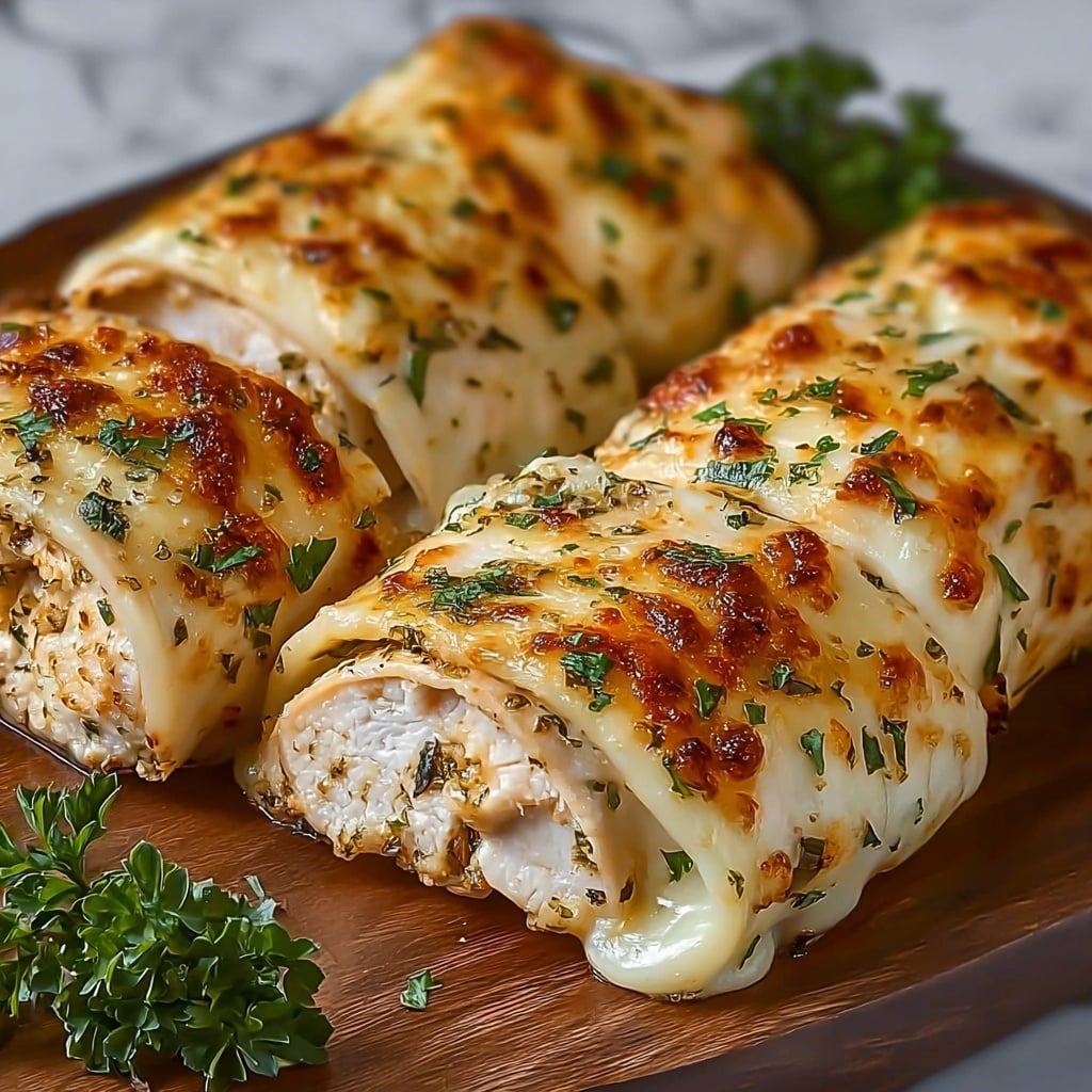 Cheesy Garlic Chicken Wraps: A Deliciously Easy Recipe for Dinner Recipe - Recipe Image