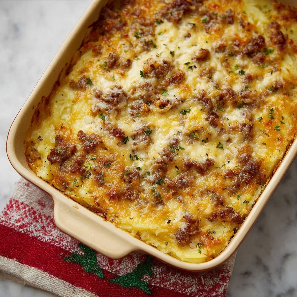 Sausage Hash Brown Breakfast Casserole Recipe - Recipe Image