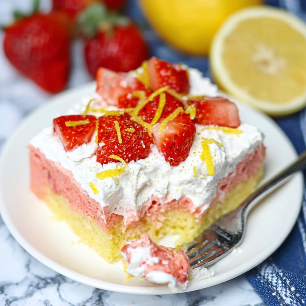 Strawberry Lemonade Poke Cake Recipe - Recipe Image