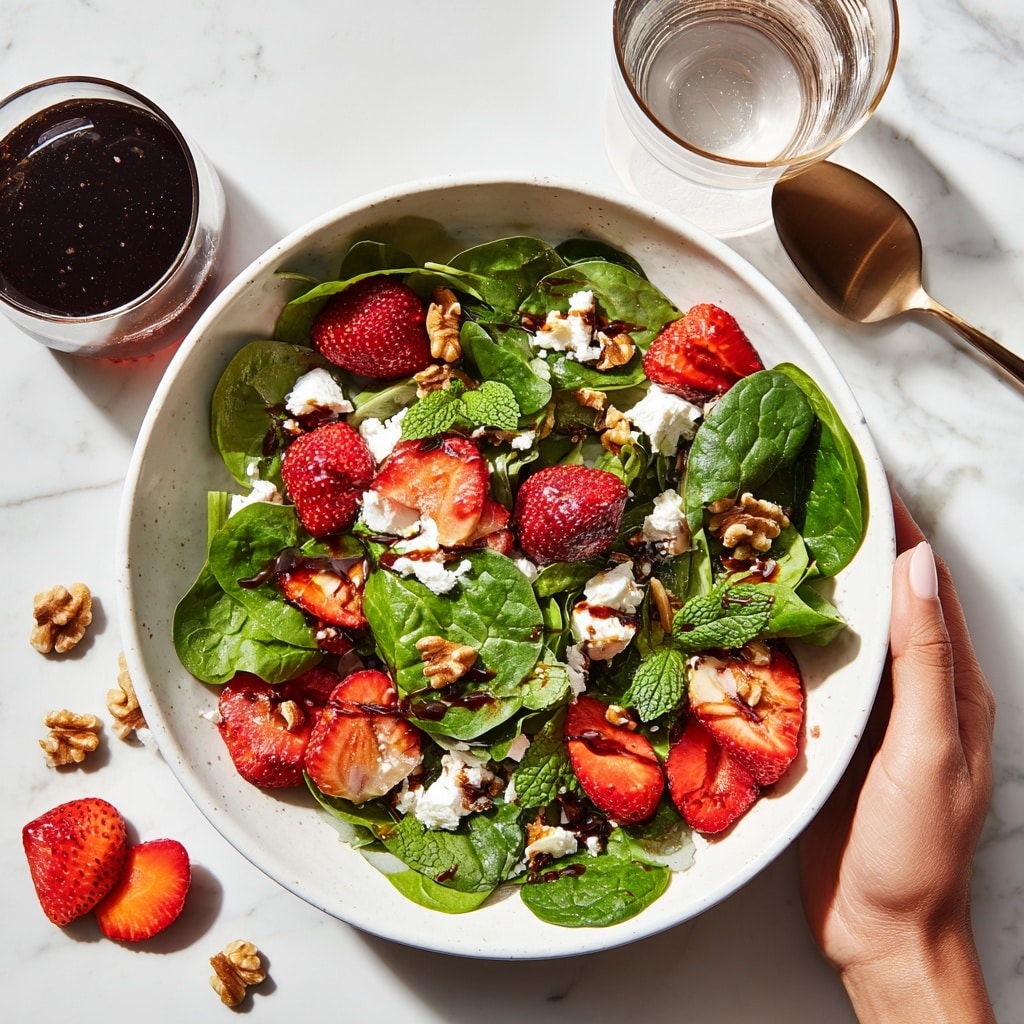 Strawberry Spinach Salad with Toasted Almonds and Feta Recipe - Recipe Image
