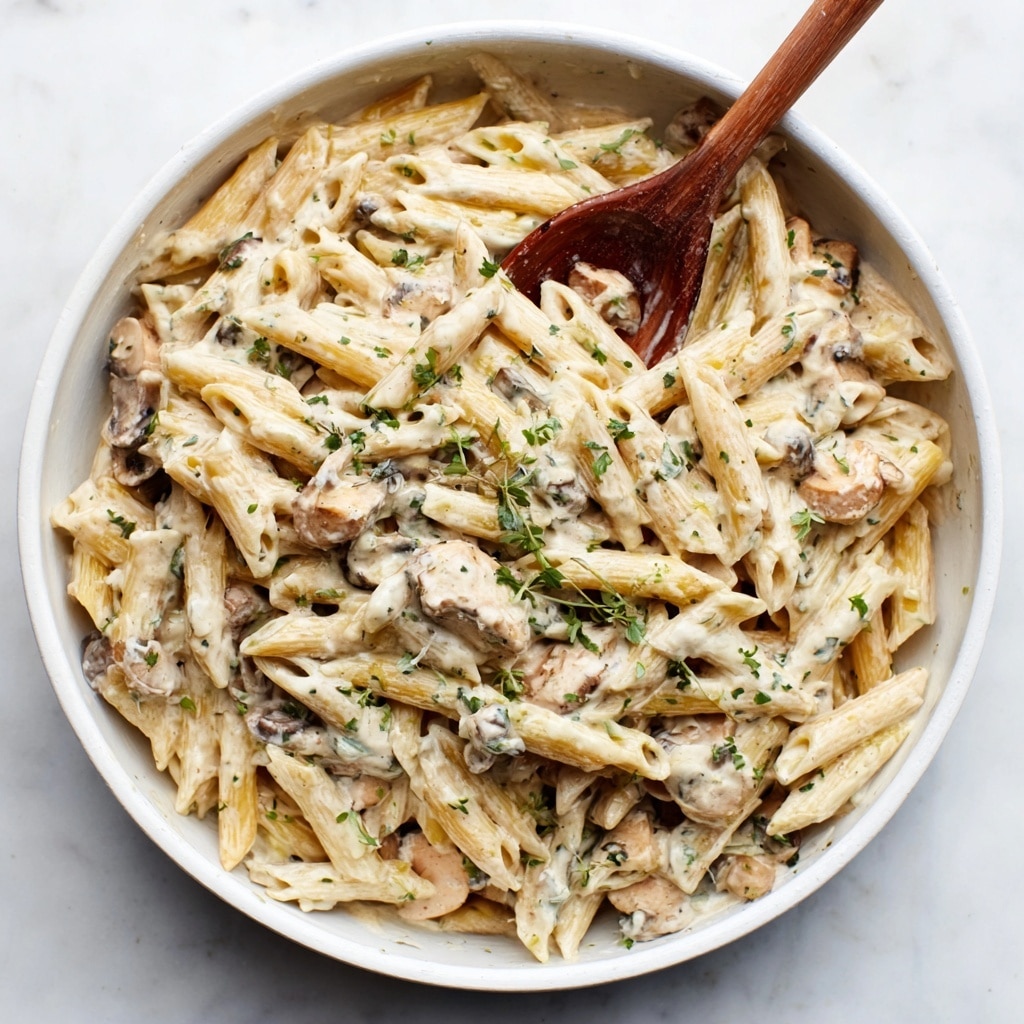 Creamy Garlic Chicken Penne Recipe - Recipe Image