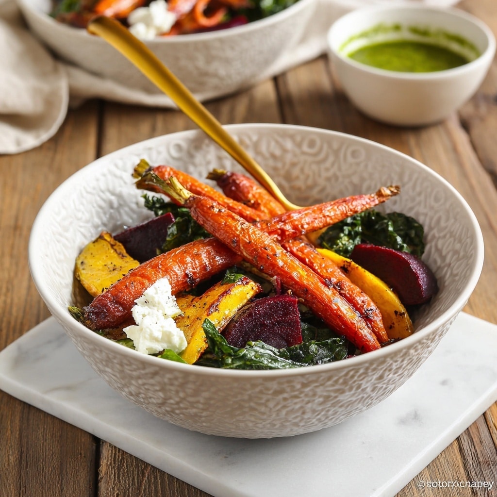 Roasted Beets and Carrots Salad with Burrata Recipe - Recipe Image