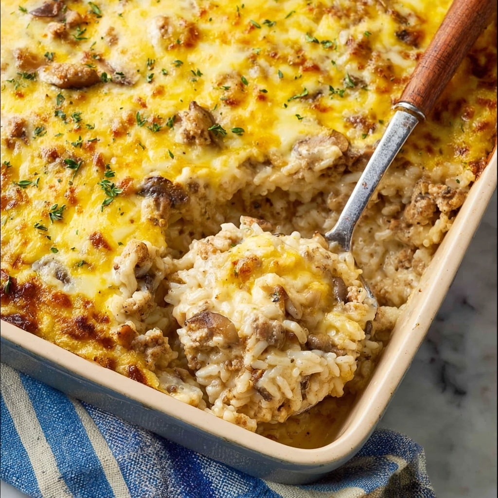 Cheesy Ground Beef and Rice Casserole Recipe - Recipe Image
