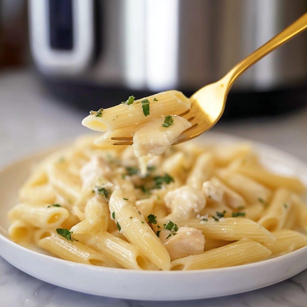 Slow Cooker Creamy Chicken and Penne Recipe - Recipe Image