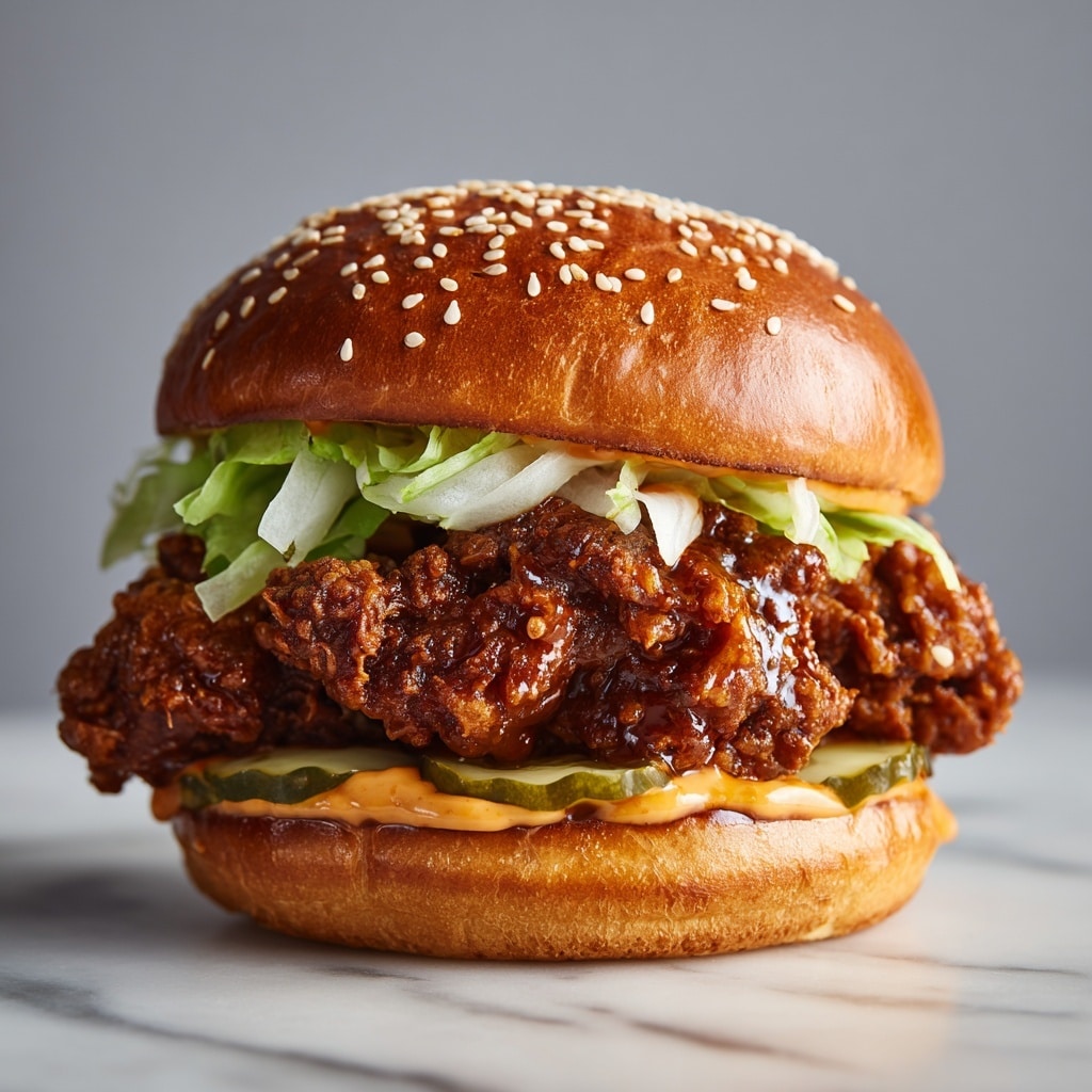 Spicy Crispy Chicken Burger Recipe - Recipe Image