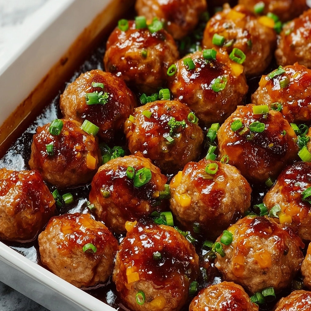 Hawaiian BBQ Meatballs with Pineapple and Bell Peppers Recipe - Recipe Image
