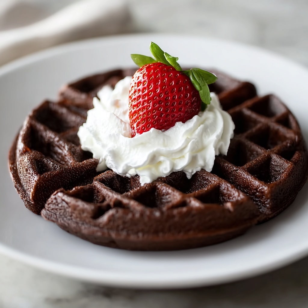 Brownie Batter Waffles Recipe - Recipe Image