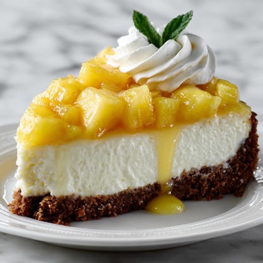 Cheesecake with Pineapple Mousse Recipe - Recipe Image