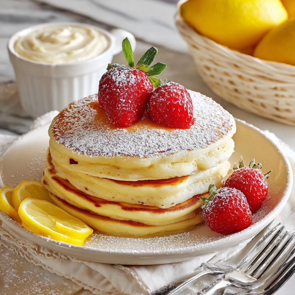 Cloud-like Lemon Soufflé Pancakes Recipe - Recipe Image
