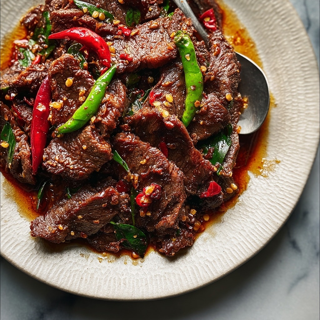 Thai Hot and Spicy Beef Recipe - Recipe Image