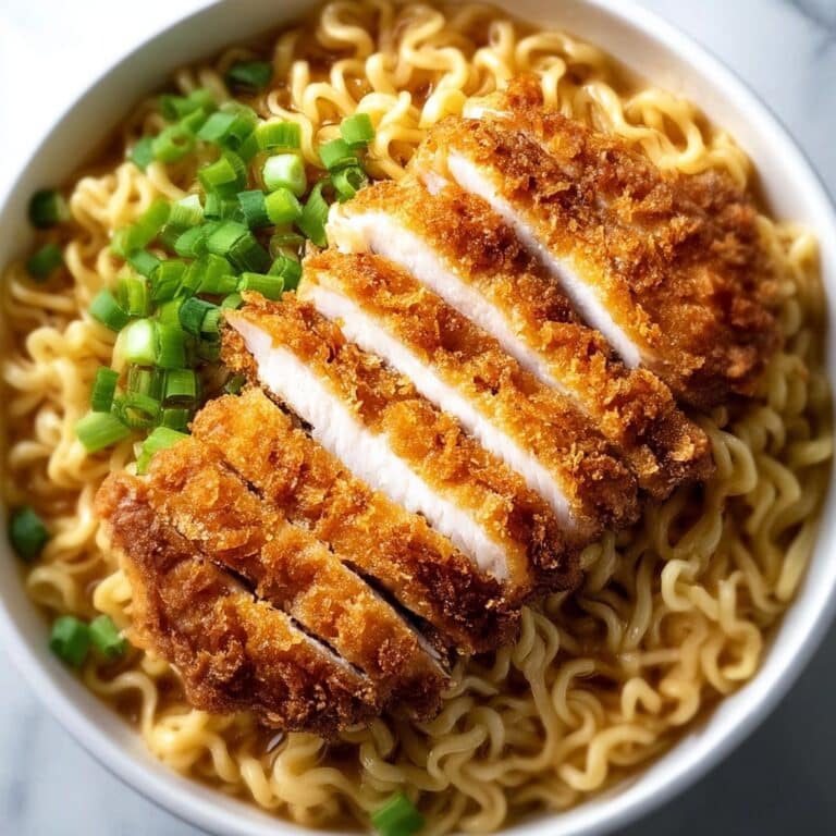 Miso Ramen with Crispy Chicken Katsu and Toppings Recipe