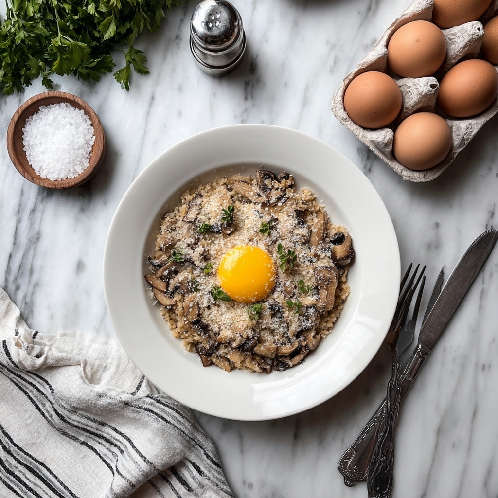 Pan-Fried Mushrooms with Miso and Egg Yolk Recipe - Recipe Image