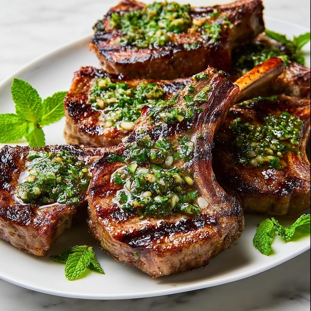 Lamb Chops with Garlic Mint Sauce Recipe - Recipe Image