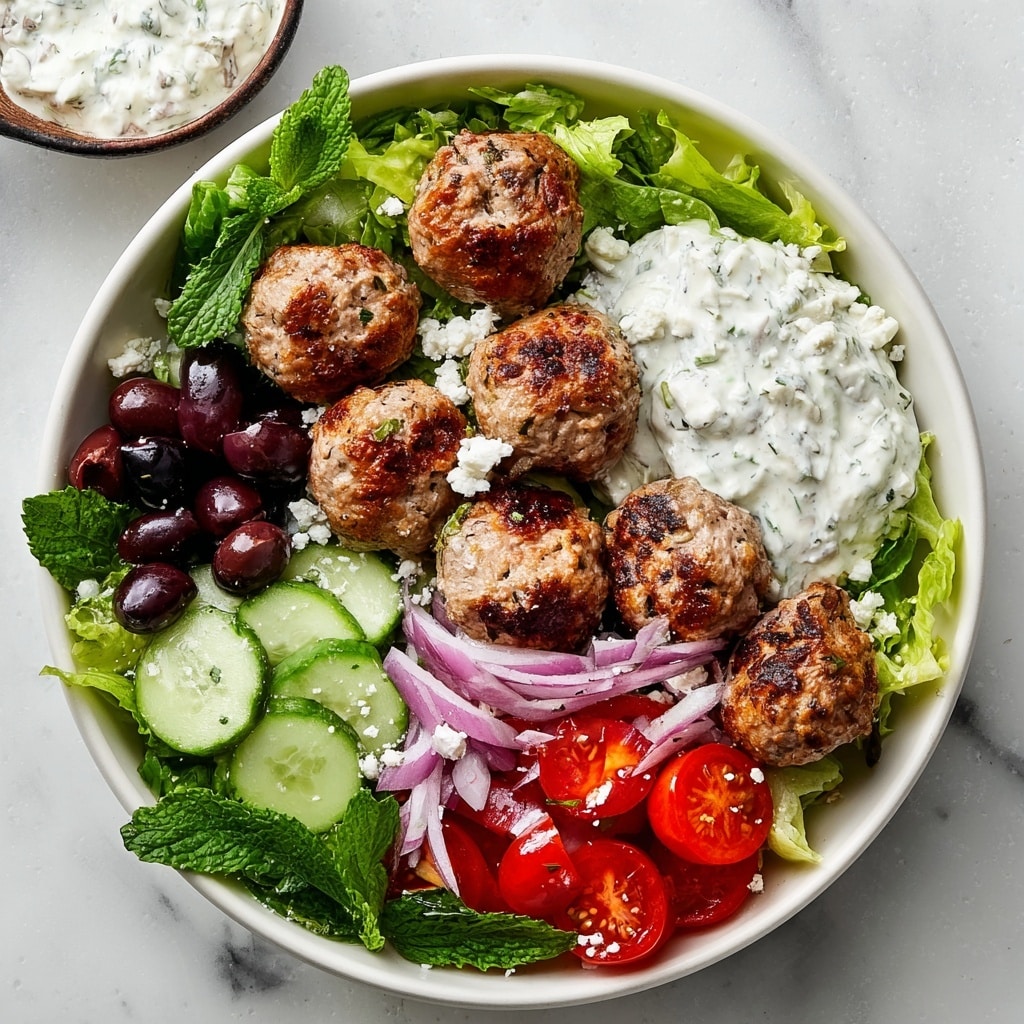 Greek Chicken Meatballs with Tzatziki Recipe - Recipe Image