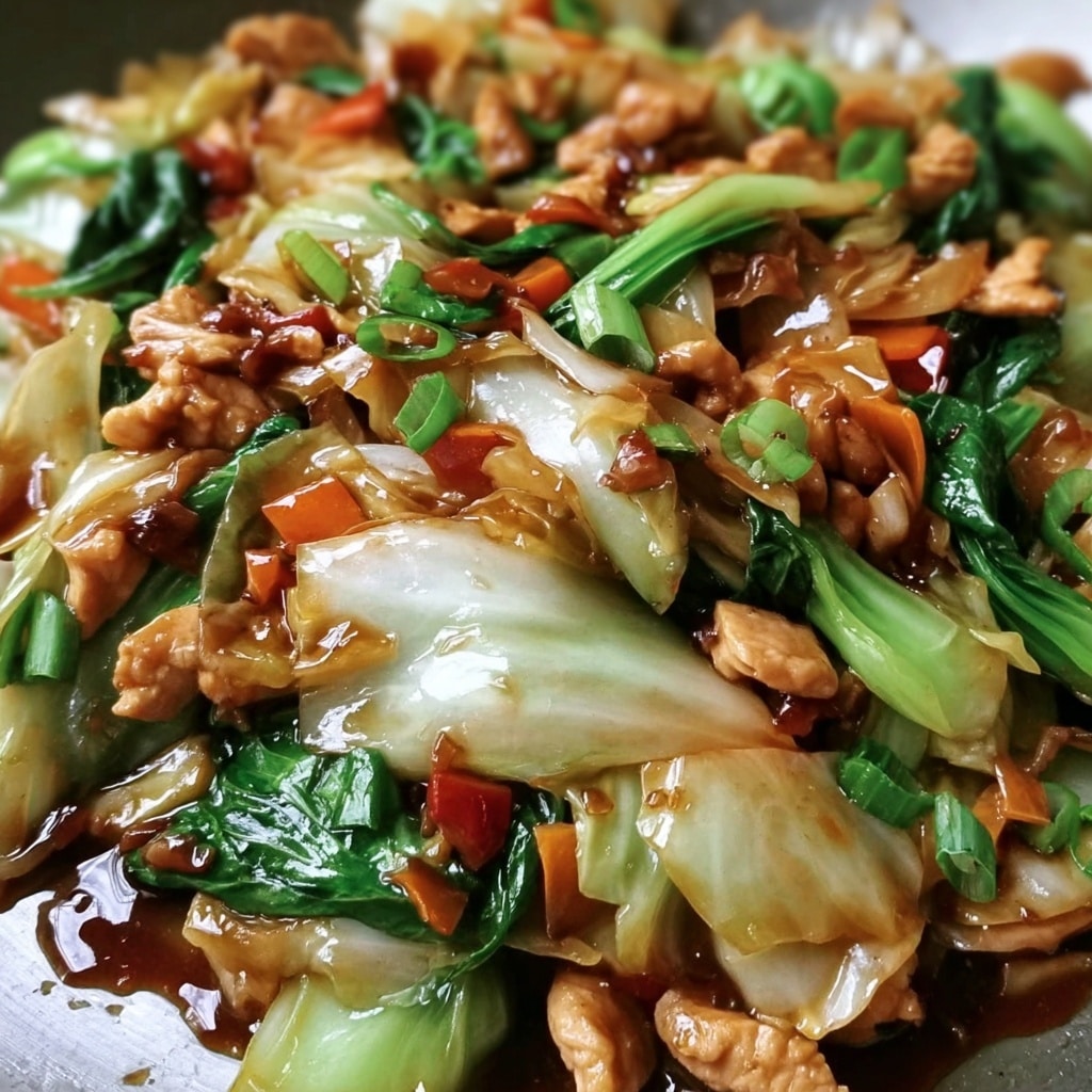 Chinese Chicken Cabbage Stir-Fry Recipe - Recipe Image