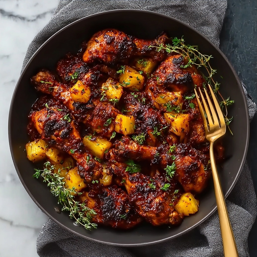 Baked Jamaican Pineapple Jerk Chicken Recipe - Recipe Image