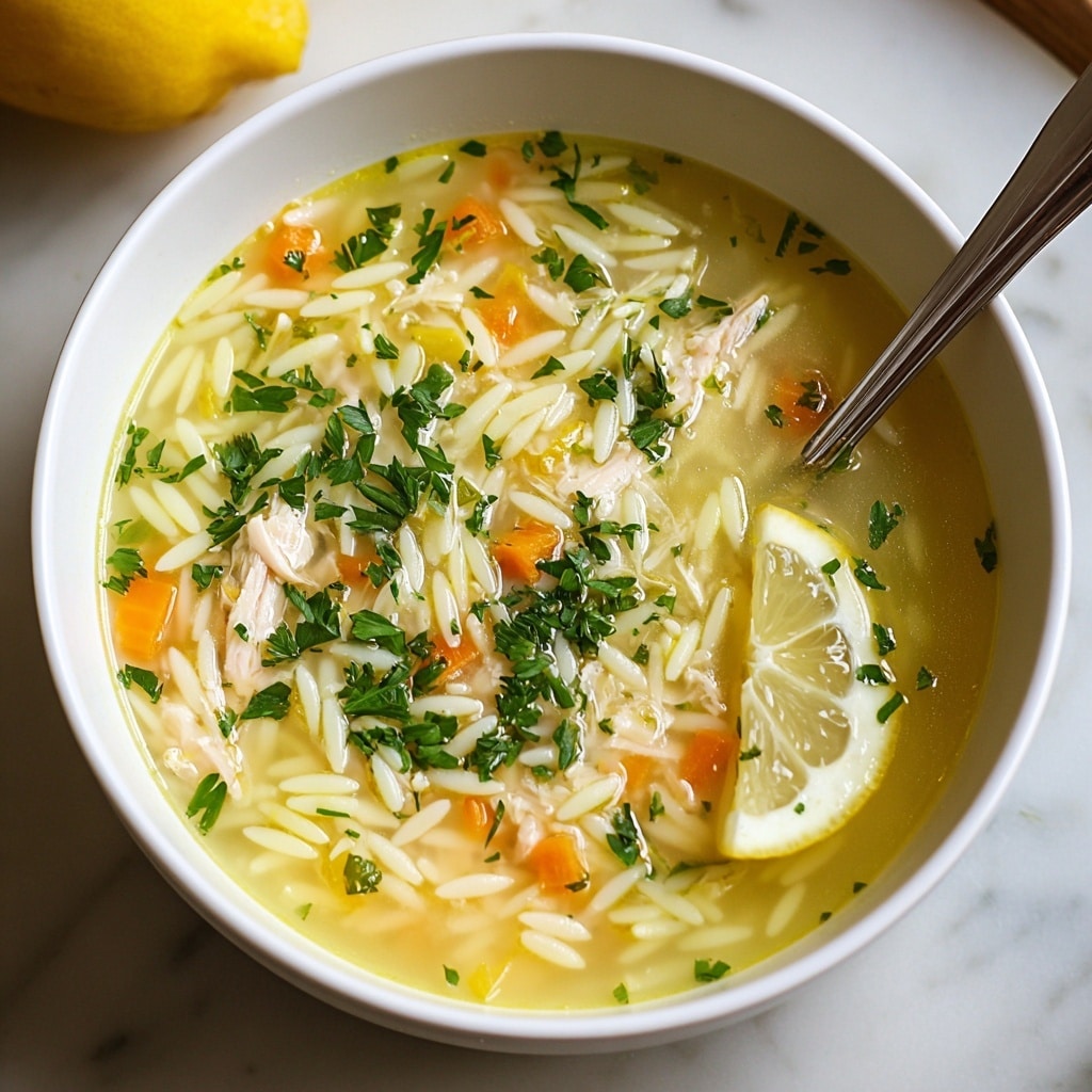 Lemon Orzo Soup Recipe for Comfort Recipe - Recipe Image