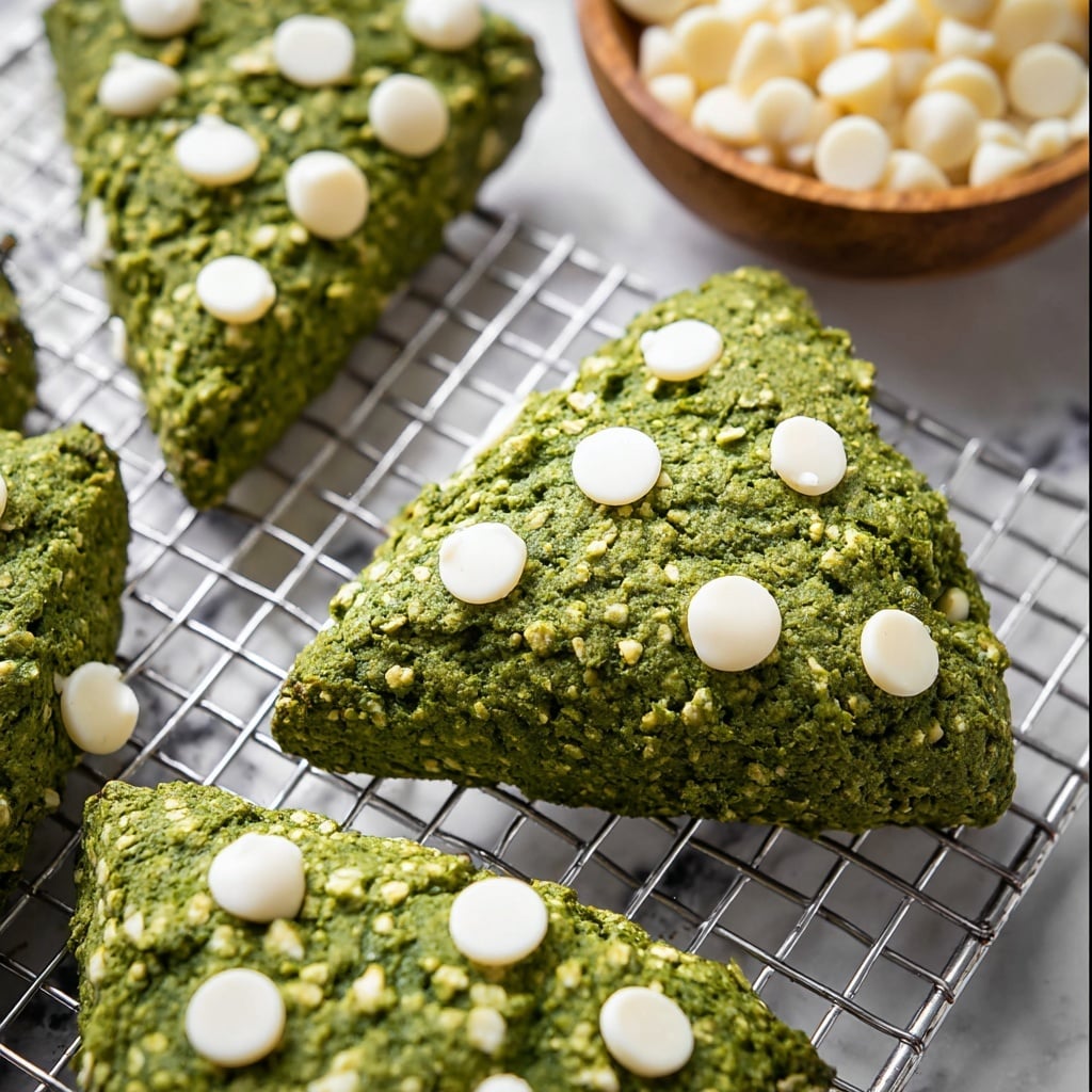 White Chocolate Chip Matcha Scones Recipe - Recipe Image