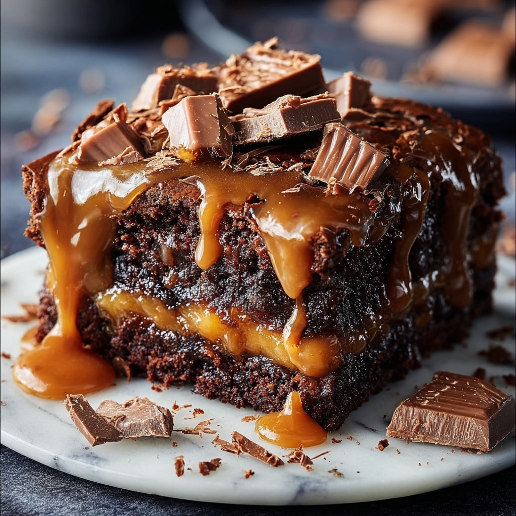 Chocolate Caramel Dump Cake Recipe - Recipe Image