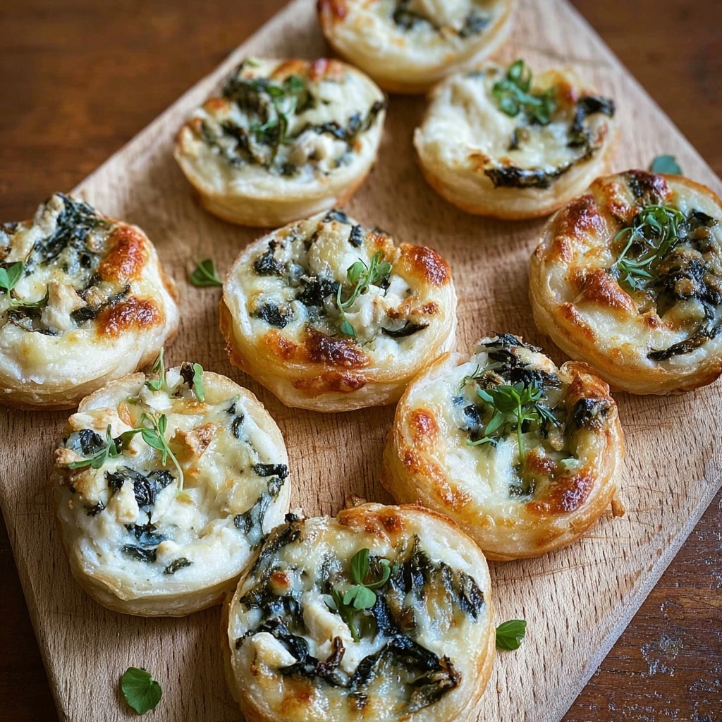 Spanakopita Puff Pastry Swirl Bites Recipe - Recipe Image