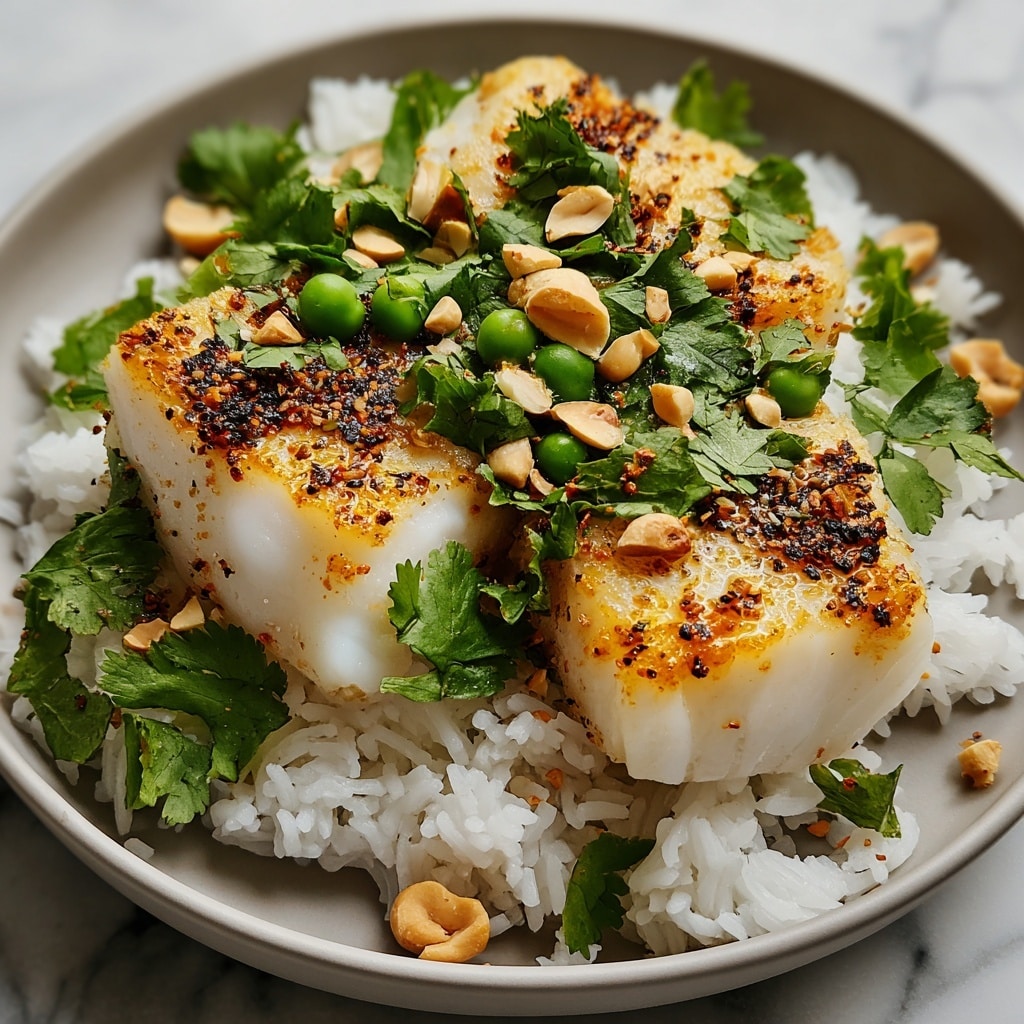 Haddock with Sticky Rice Recipe - Recipe Image