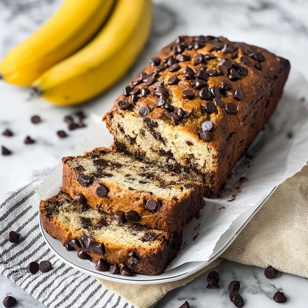 Super Moist Chocolate Chip Banana Bread Recipe - Recipe Image