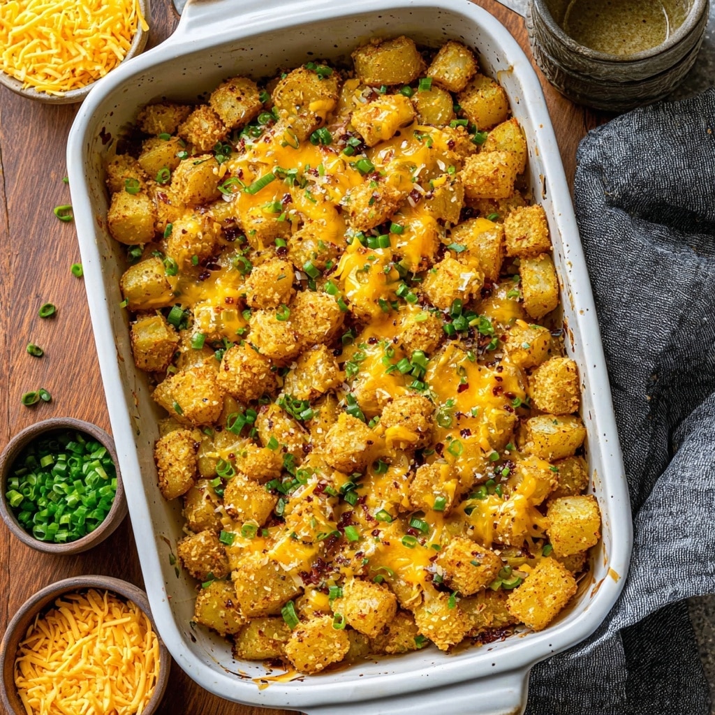 Cheesy Ranch Roasted Potatoes with Green Onion Garnish Recipe