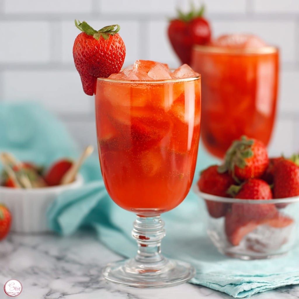 Strawberry Sweet Tea Recipe - Recipe Image