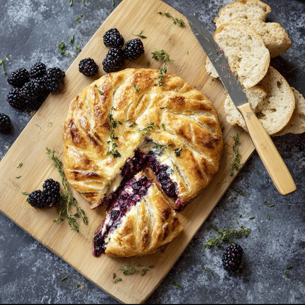 Blackberry Thyme Baked Brie En Croute Recipe