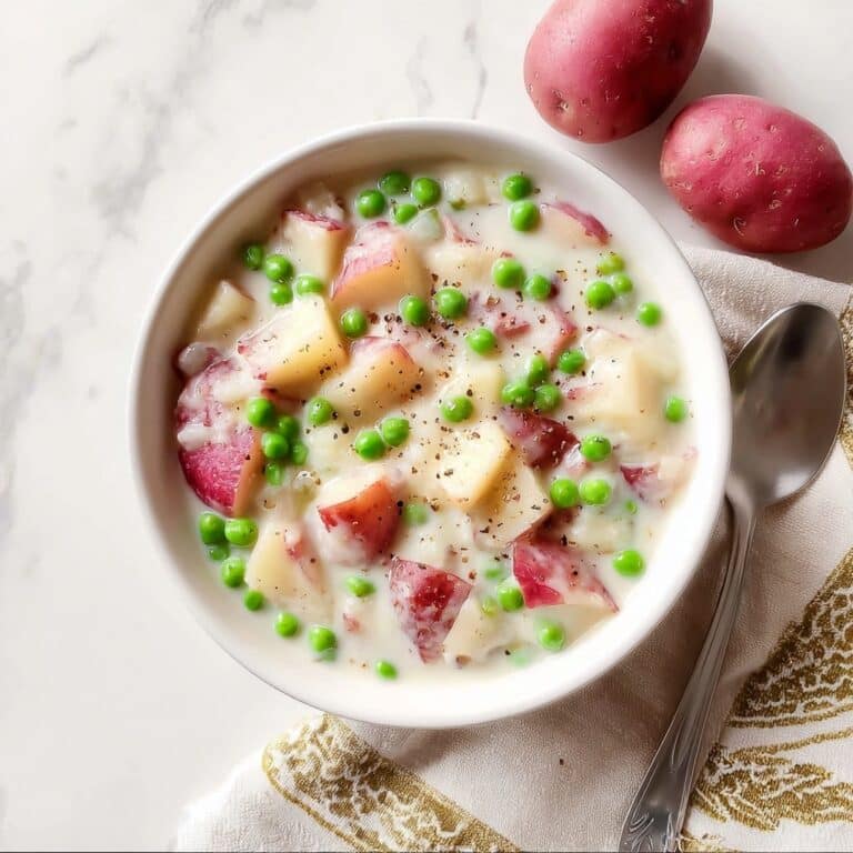 Creamed Potatoes and Peas Recipe