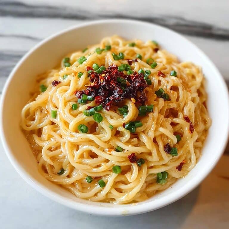 Caramelized Onion Pasta with Chilli Oil Recipe