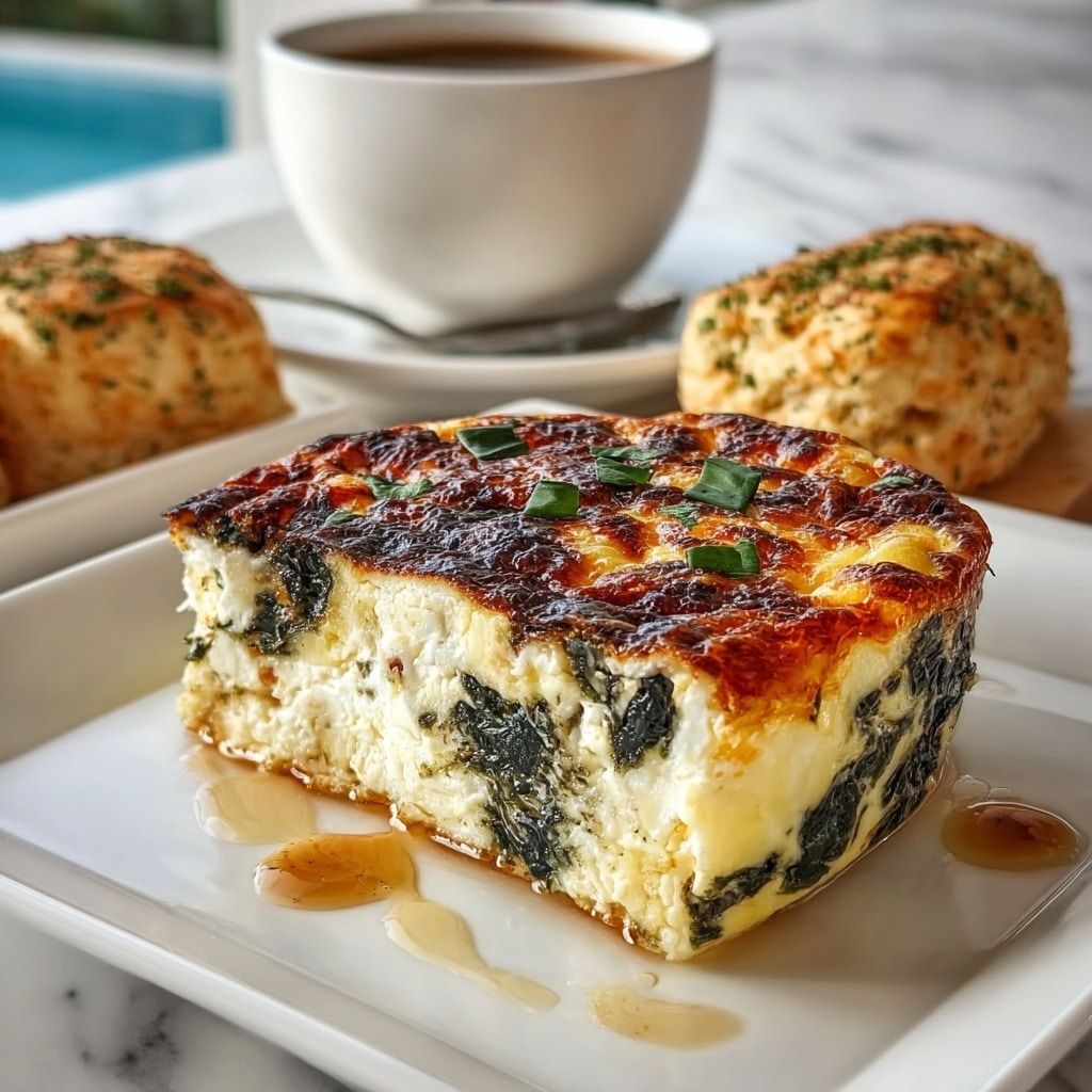 Savory Spinach & Cottage Cheese Breakfast Bake - Recipe Image