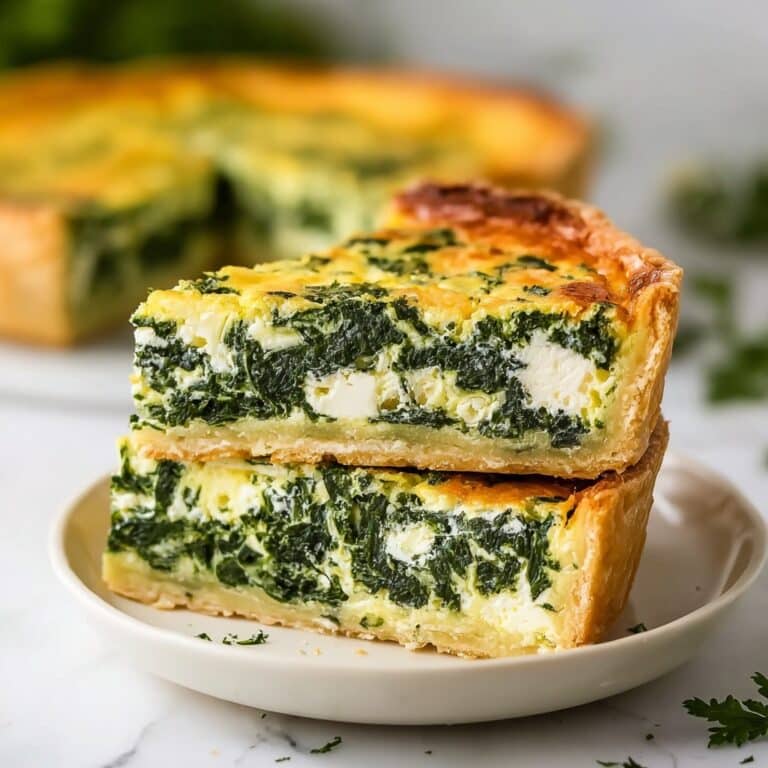 Mediterranean Spinach Cheese Feta Quiche Recipe