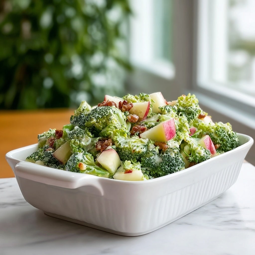 Apple Broccoli Salad with Cranberries, Pecans, and Honey-Dijon Dressing Recipe - Recipe Image