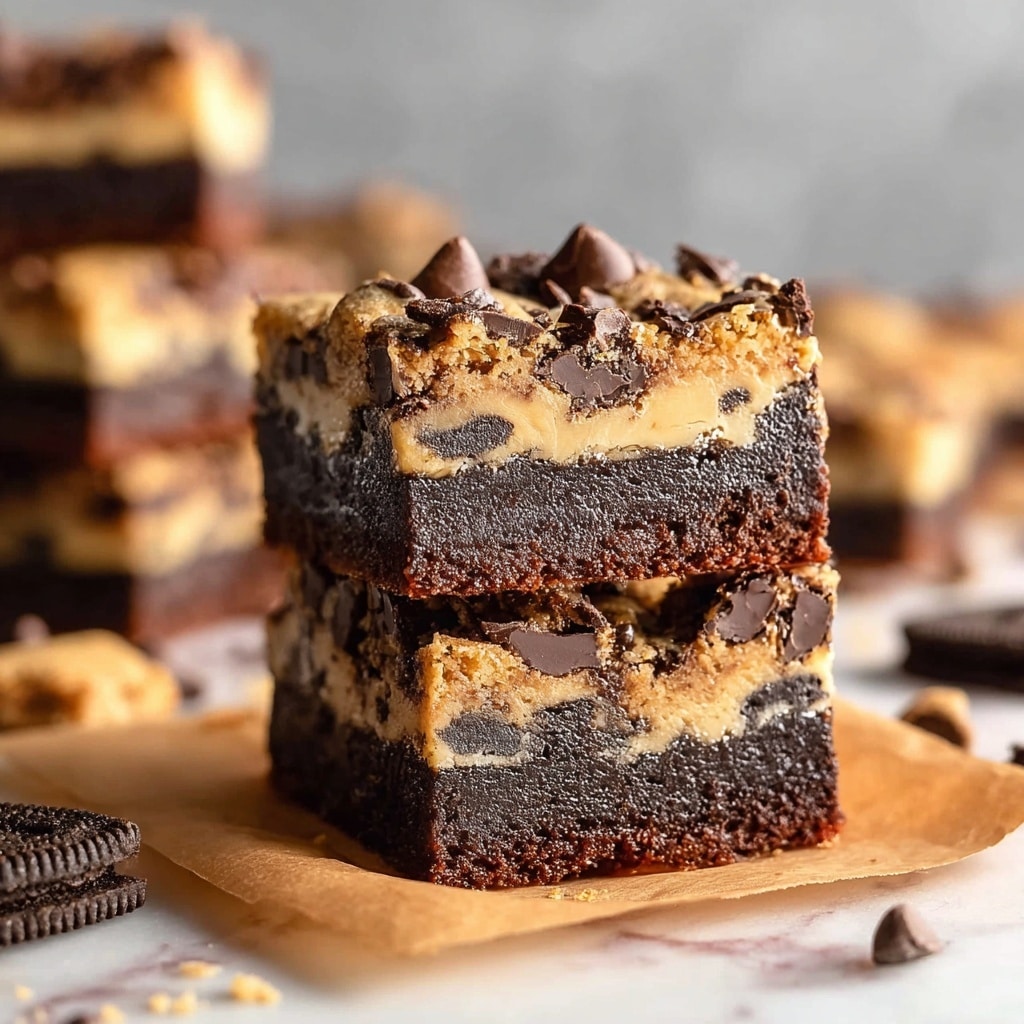 Oreo Brownie Blondie Bars Recipe
