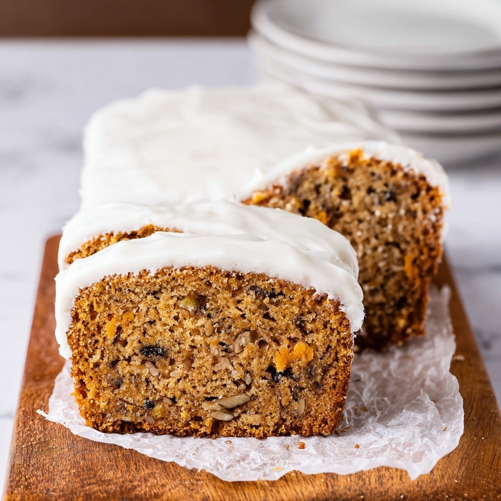 Carrot Bread with Vanilla Glaze Recipe