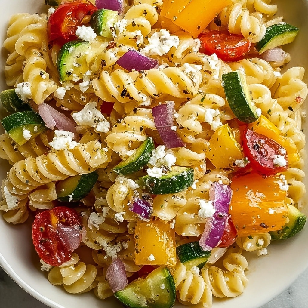 Feta & Roasted Veggie Pasta Recipe - Recipe Image