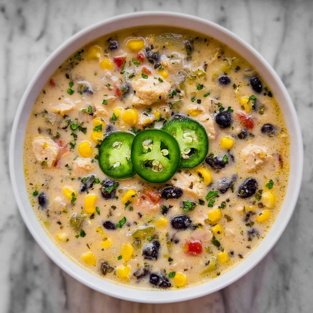 Creamy Chicken Poblano Pepper Soup Recipe - Recipe Image