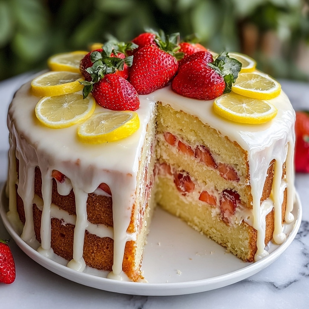 Strawberry Lemonade Buttermilk Cake Recipe