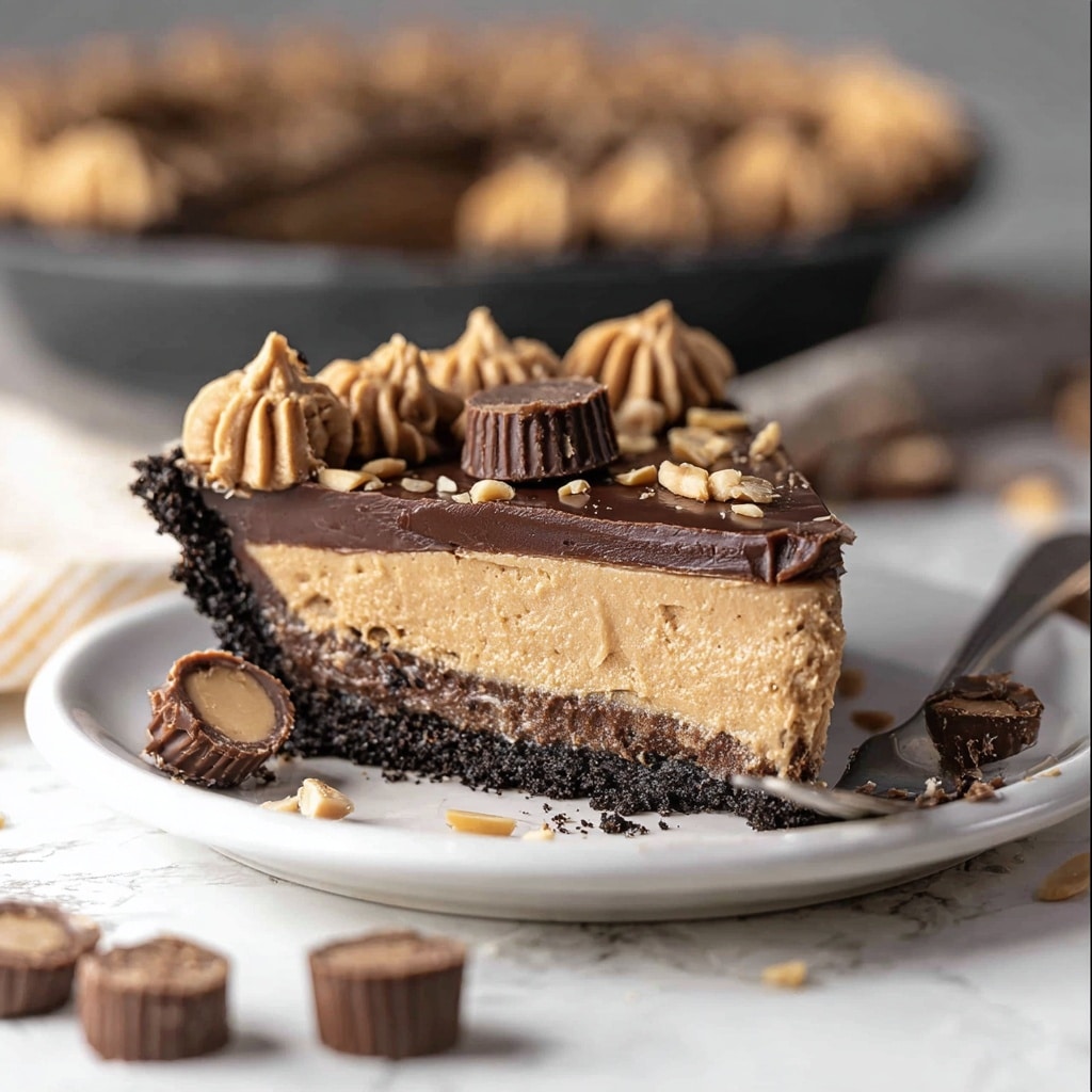Peanut Butter Cup Chocolate Pie Recipe - Recipe Image