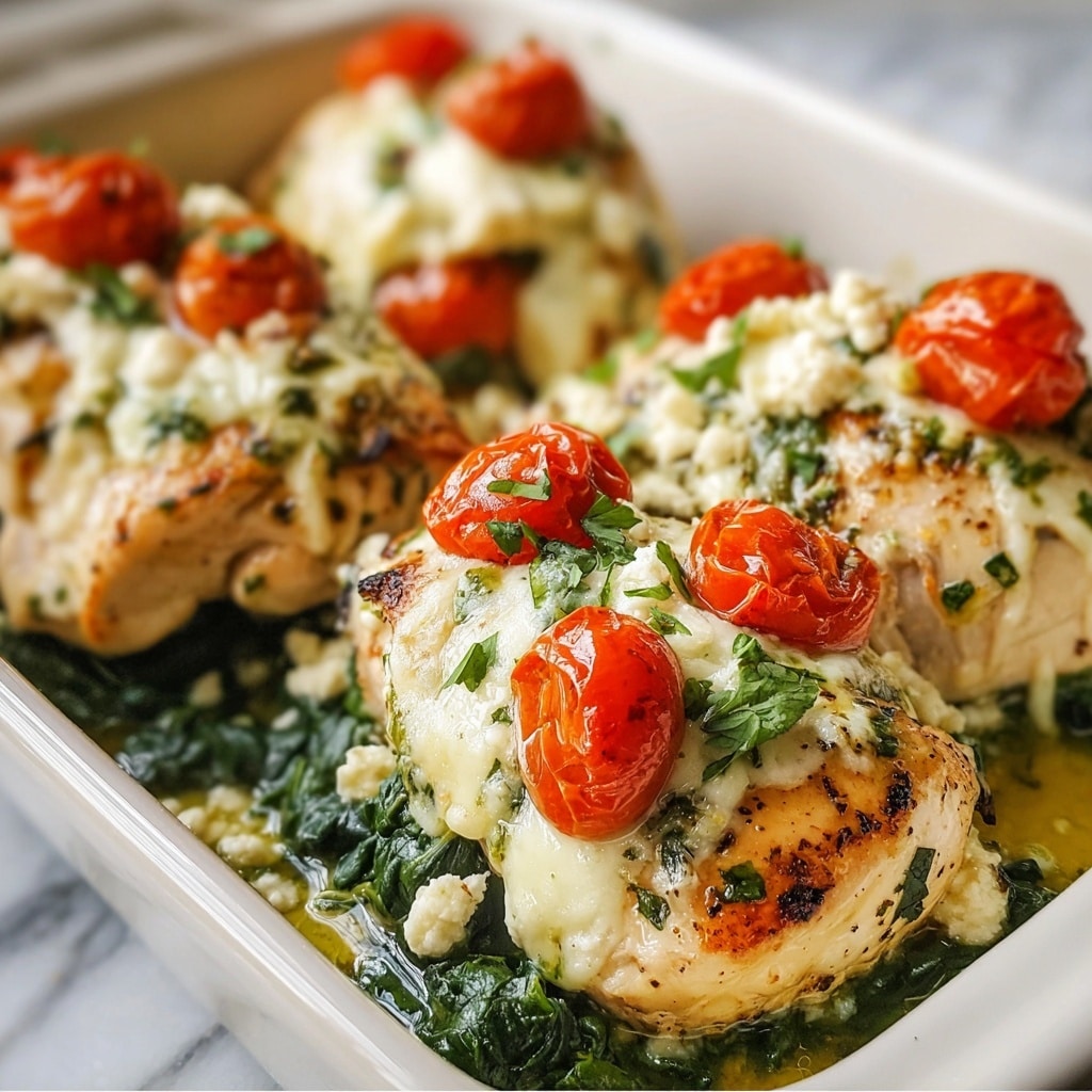 Low Carb Chicken with Spinach and Goat Cheese Recipe - Recipe Image