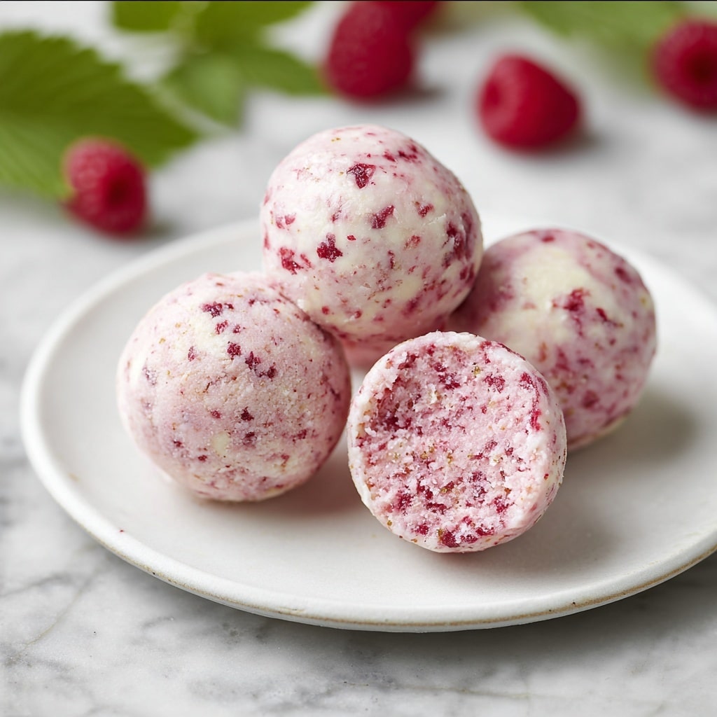 Raspberry Cheesecake Protein Balls Recipe - Recipe Image