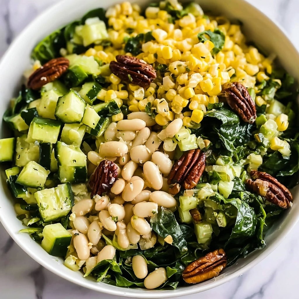 Grilled Zucchini Salad with Cannellini Beans, Basil, and Pecans Recipe - Recipe Image