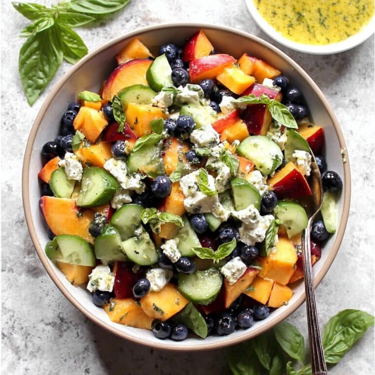 Blueberry Peach Feta Salad Recipe