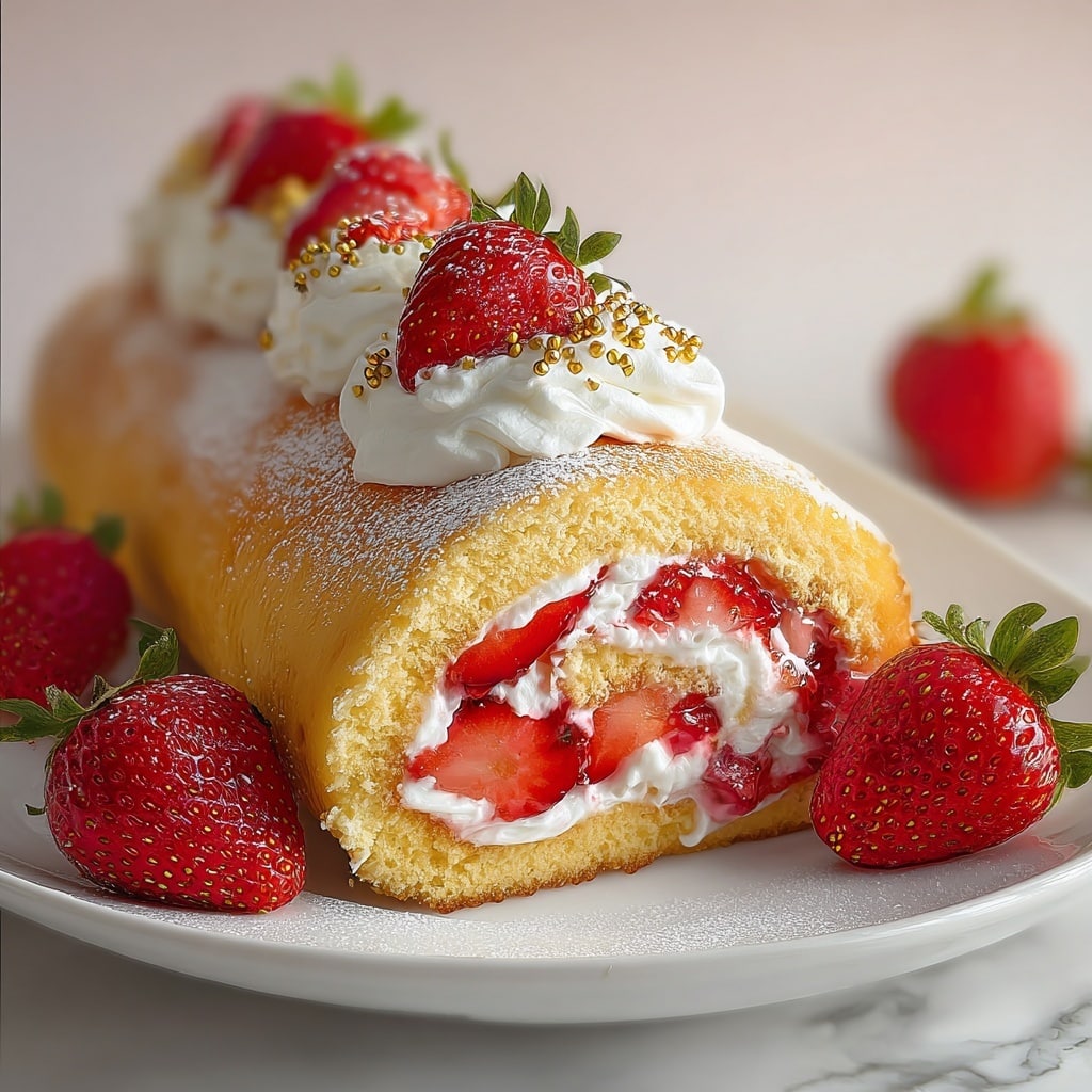 Strawberry Shortcake Roll Recipe - Recipe Image