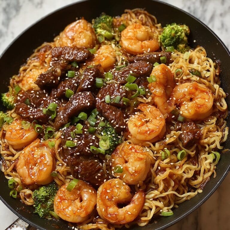 Shrimp Teriyaki Steak Noodles Recipe