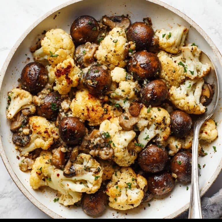 Garlic Mushrooms Cauliflower Skillet Recipe